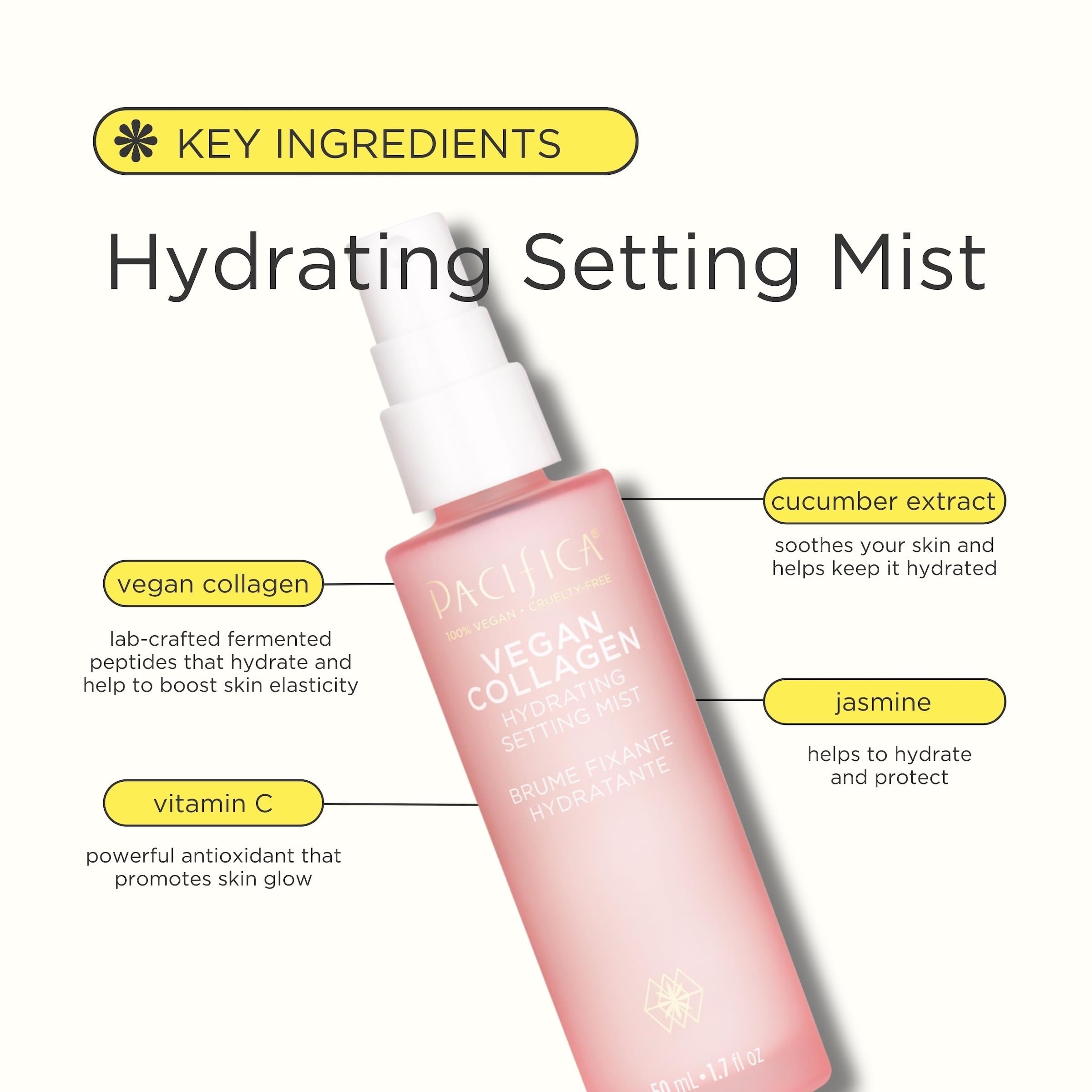 Pacifica Makeup Primer – Kind Glaze Dewy Glow Layer, Hydrating Primer with Vegan Collagen, Squalane & Ceramides for Soft-Focus Radiance, Vegan & Cruelty-Free, 1 fl oz